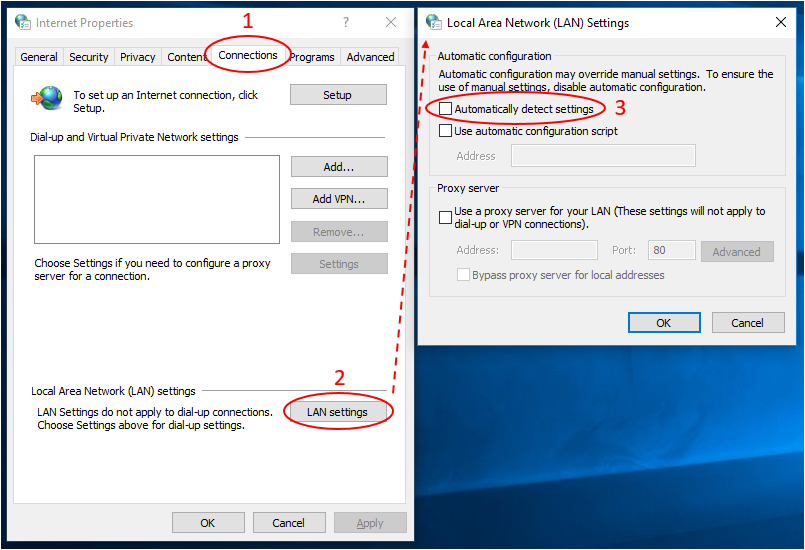 Disable Proxy Server In Windows Vista